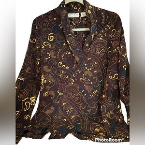 Donna Buchman 100% silk blouse
